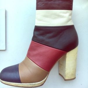 Valentino size 37 striped boot. Worn